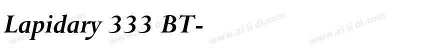 Lapidary 333 BT字体转换